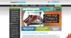 Desktop Screenshot of hangerswholesale.com