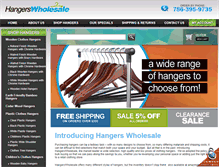 Tablet Screenshot of hangerswholesale.com